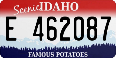 ID license plate E462087