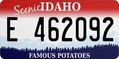 ID license plate E462092