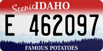 ID license plate E462097