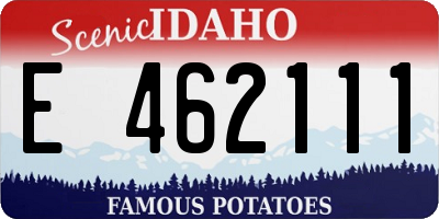 ID license plate E462111