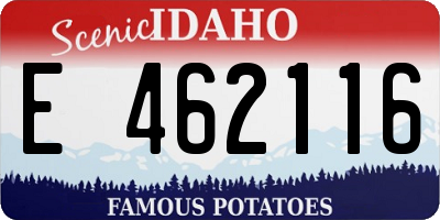 ID license plate E462116