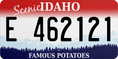 ID license plate E462121