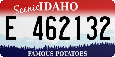 ID license plate E462132