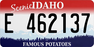 ID license plate E462137