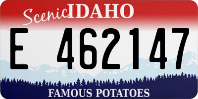 ID license plate E462147