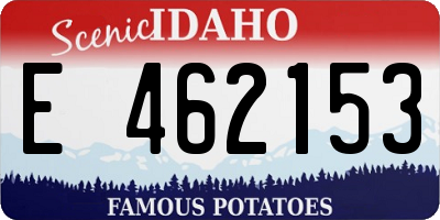 ID license plate E462153