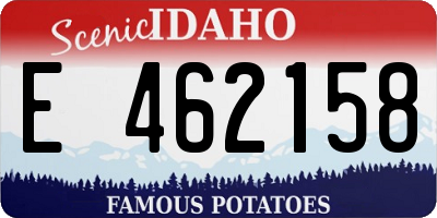 ID license plate E462158