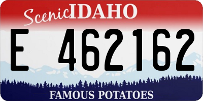 ID license plate E462162