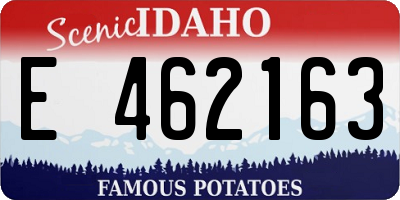 ID license plate E462163