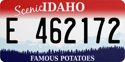 ID license plate E462172