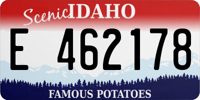 ID license plate E462178