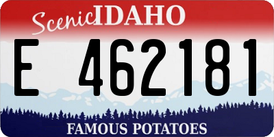 ID license plate E462181