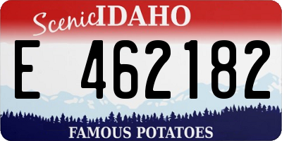 ID license plate E462182
