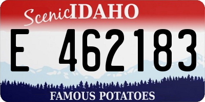 ID license plate E462183