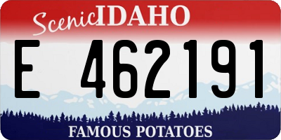 ID license plate E462191