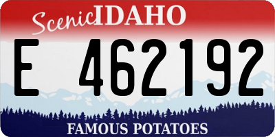ID license plate E462192