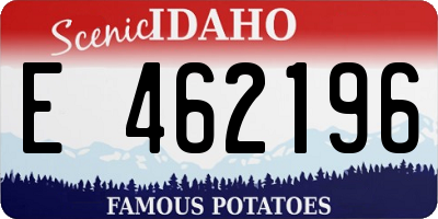 ID license plate E462196