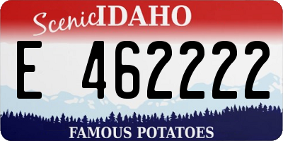 ID license plate E462222