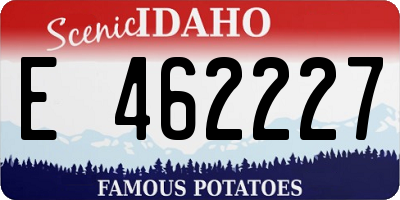 ID license plate E462227