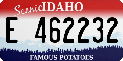 ID license plate E462232