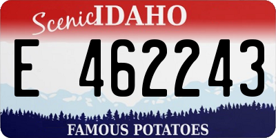 ID license plate E462243