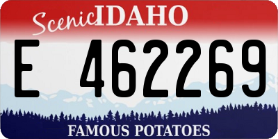 ID license plate E462269