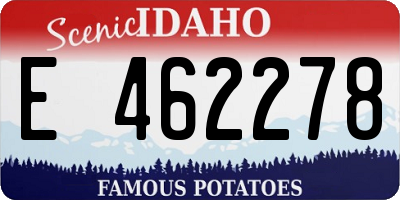 ID license plate E462278