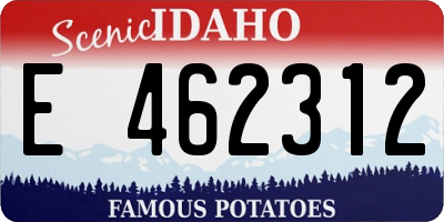 ID license plate E462312