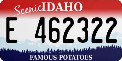 ID license plate E462322
