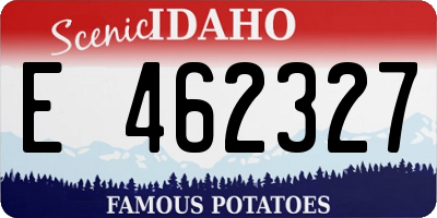 ID license plate E462327
