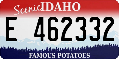 ID license plate E462332