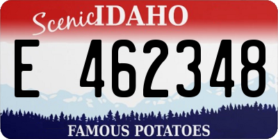 ID license plate E462348
