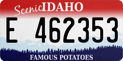 ID license plate E462353