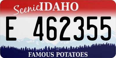 ID license plate E462355