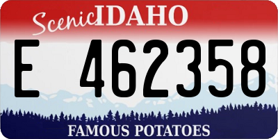 ID license plate E462358