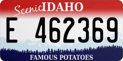 ID license plate E462369
