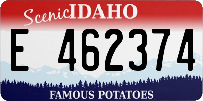 ID license plate E462374