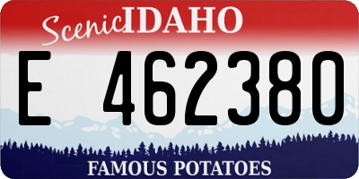 ID license plate E462380