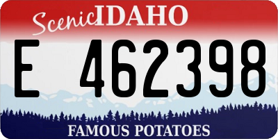 ID license plate E462398