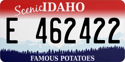 ID license plate E462422