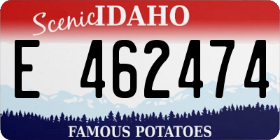 ID license plate E462474