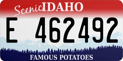 ID license plate E462492