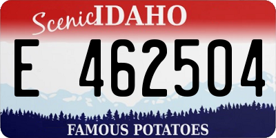 ID license plate E462504