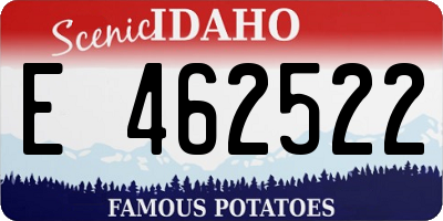 ID license plate E462522