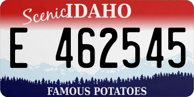 ID license plate E462545