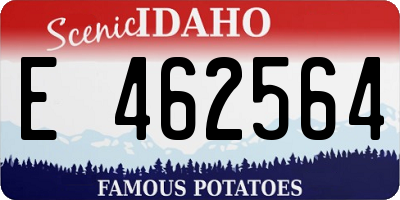 ID license plate E462564