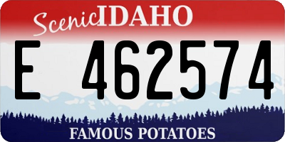 ID license plate E462574