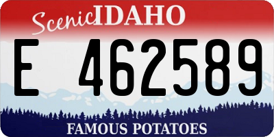 ID license plate E462589