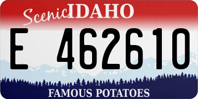 ID license plate E462610