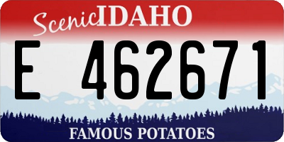ID license plate E462671